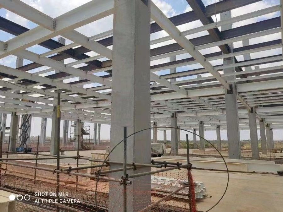 Εργοστάσιο κατασκευής χάλυβα με διάμετρο 36m με πλαίσιο H και στέγη από γόβες προς τις ΗΠΑ